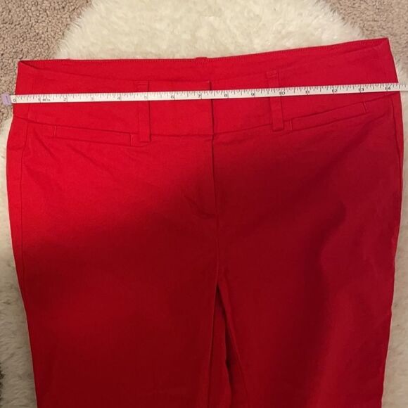 𝅺Ann Taylor Factory Petite Red Ankle Cropped Pants Size 00P - Picture 5 of 7